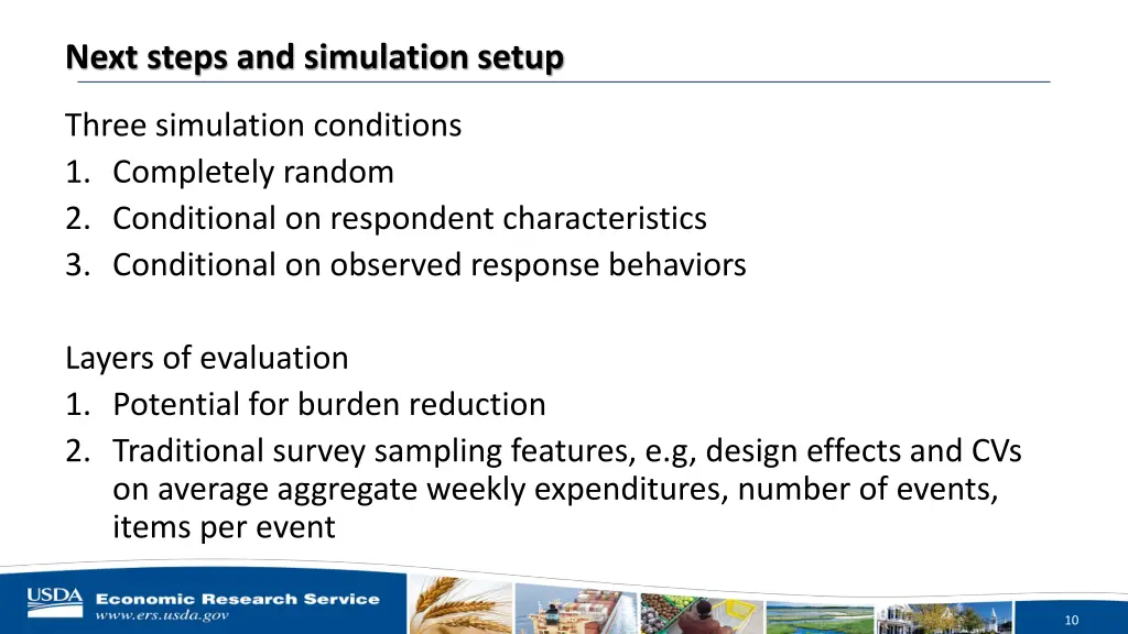 next steps and simulation setup
