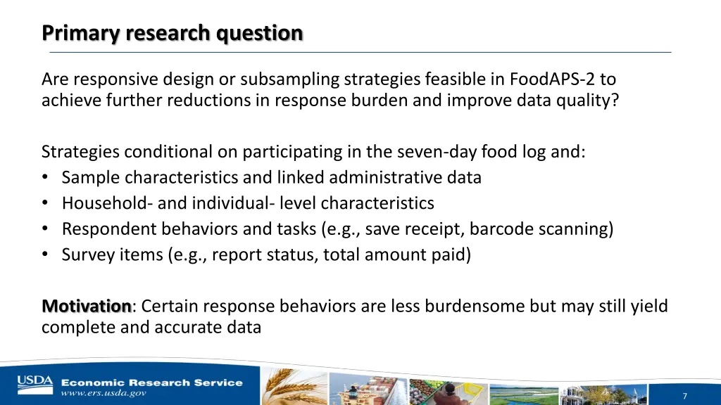 primary research question