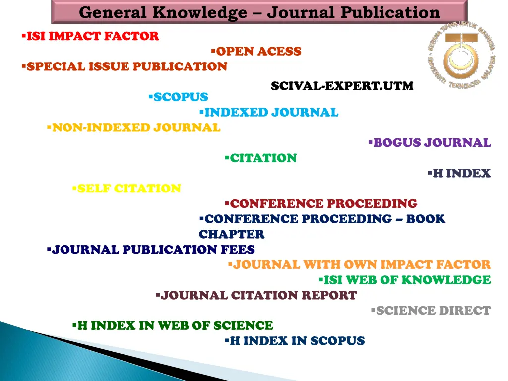 general knowledge journal publication