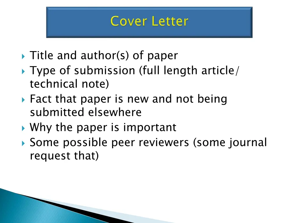 title and author s of paper type of submission