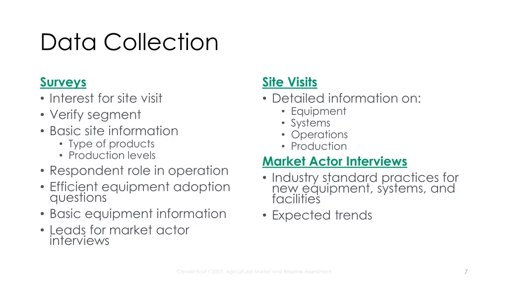 data collection