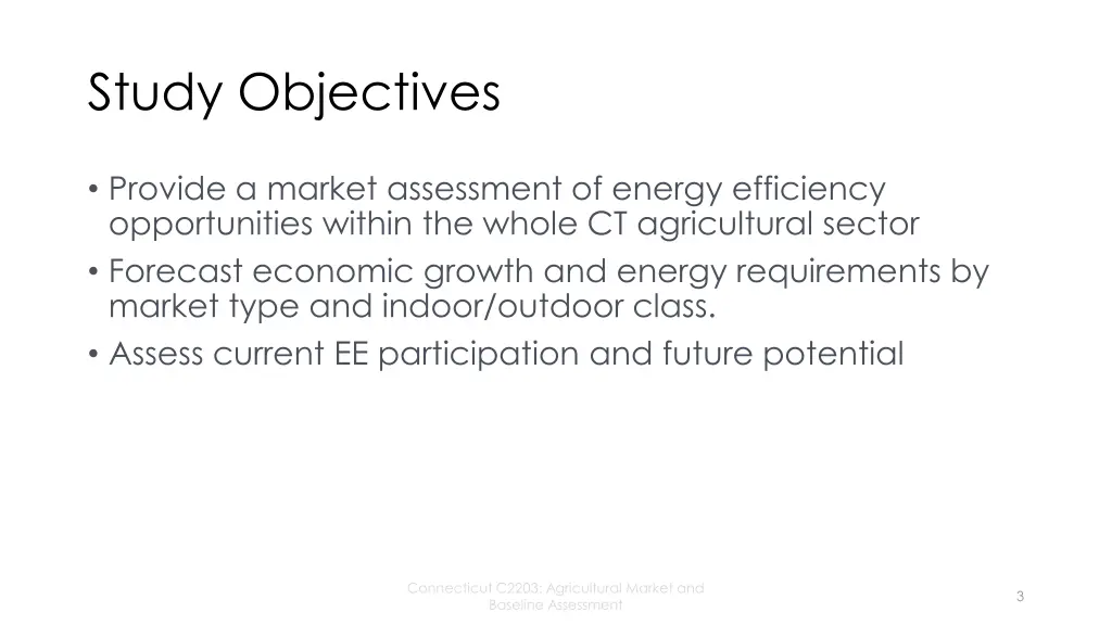 study objectives