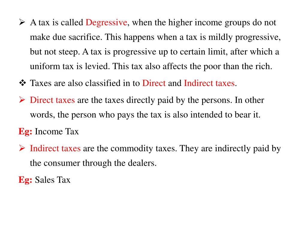 a tax is called degressive when the higher income