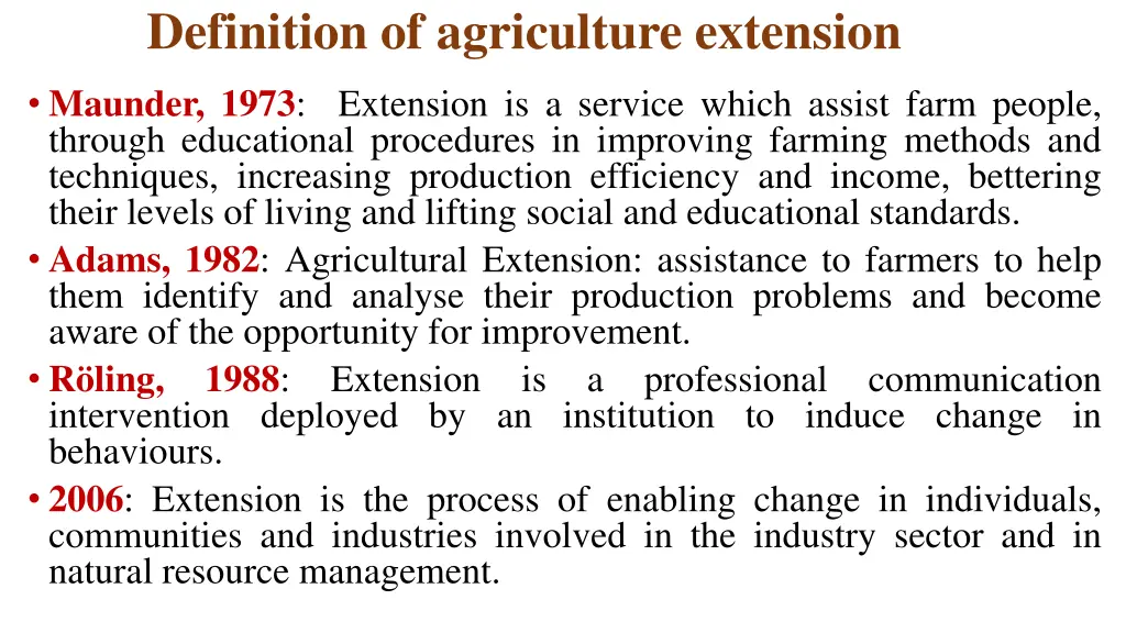 definition of agriculture extension
