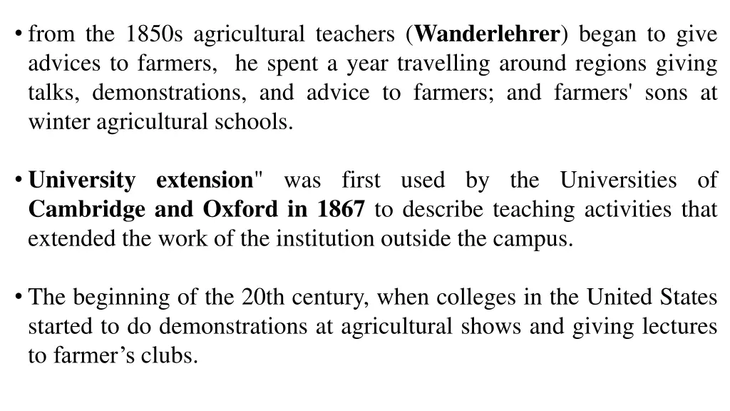 from the 1850s agricultural teachers wanderlehrer