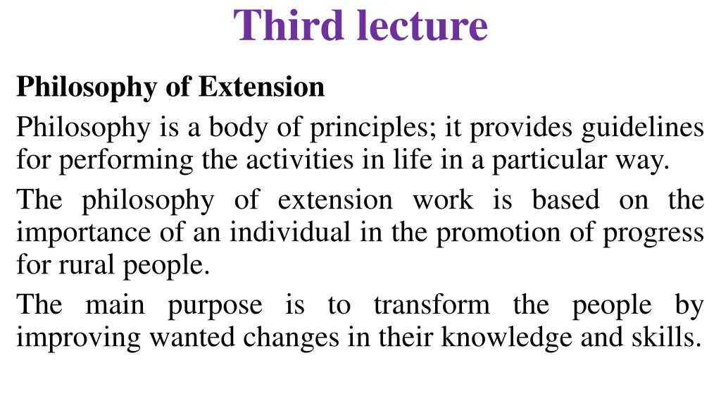 third lecture