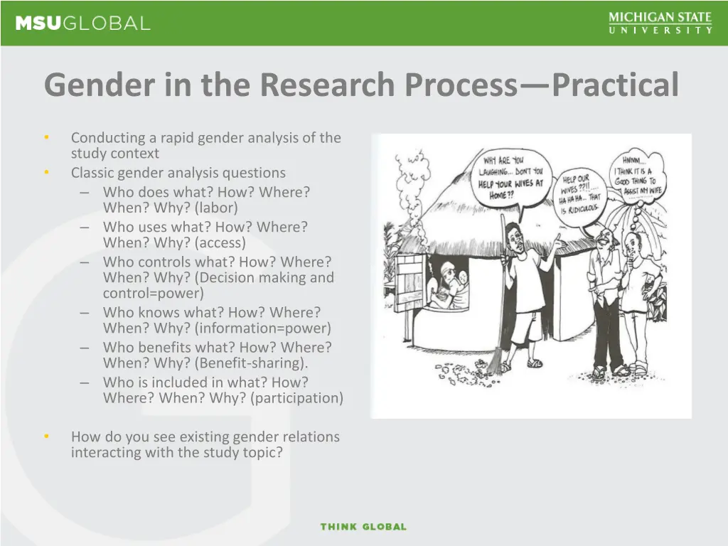 gender in the research process practical