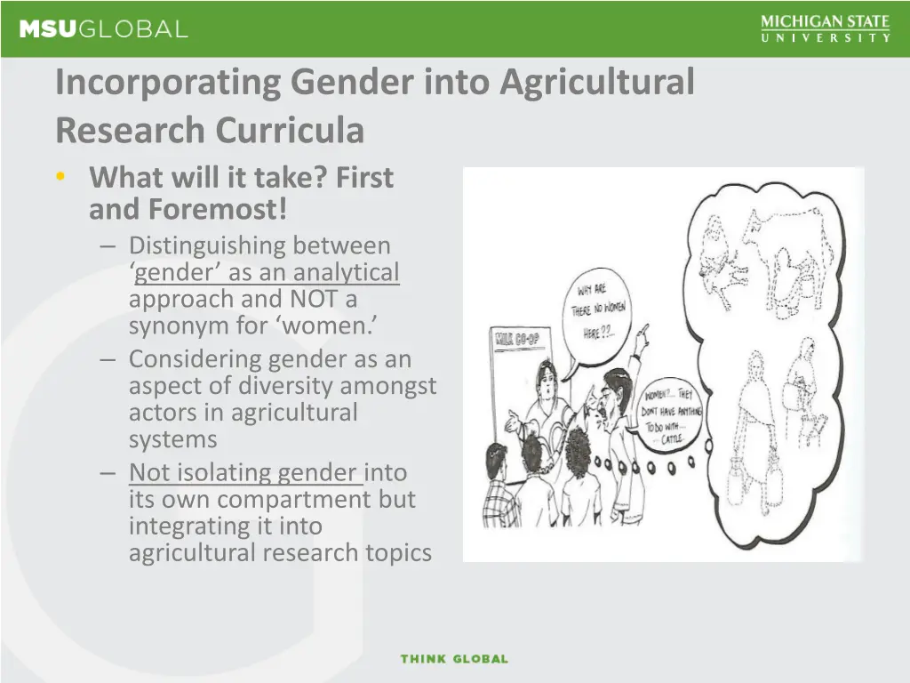 incorporating gender into agricultural research 1