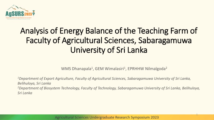 analysis analysis of energy balance