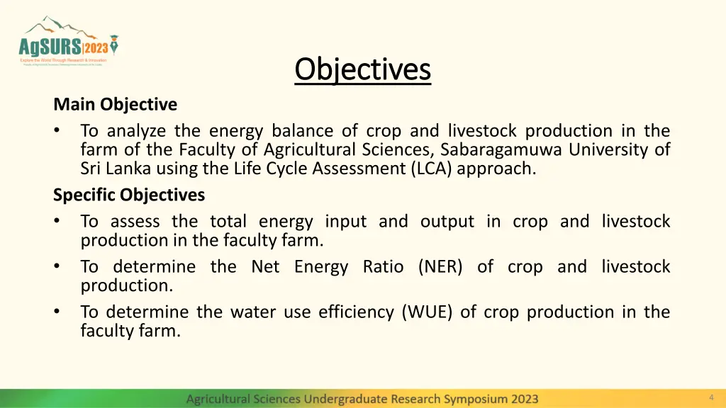 objectives objectives