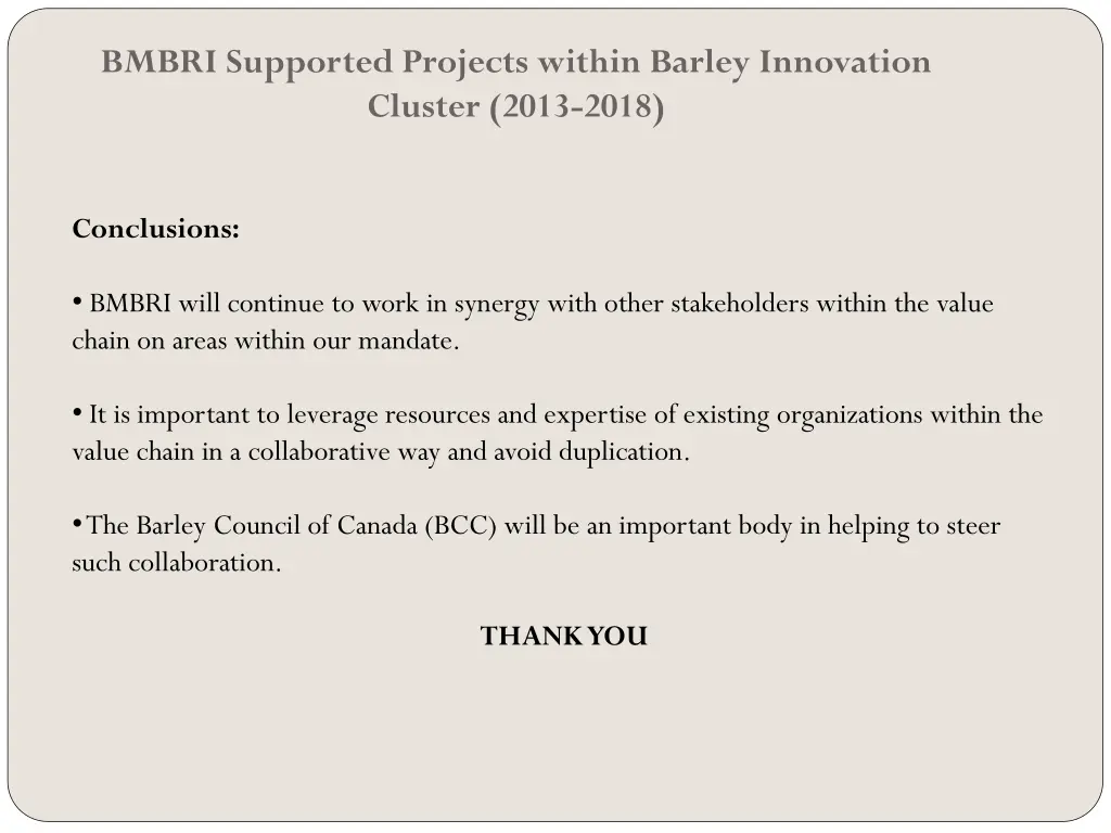 bmbri supported projects within barley innovation 2