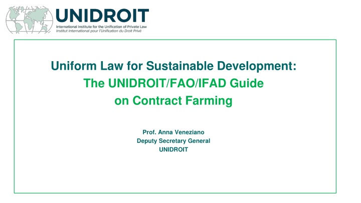 uniform law for sustainable development