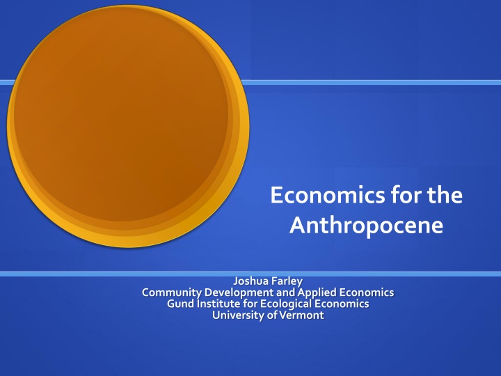 economics for the anthropocene