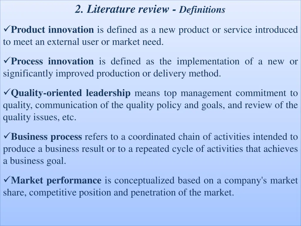 2 literature review definitions