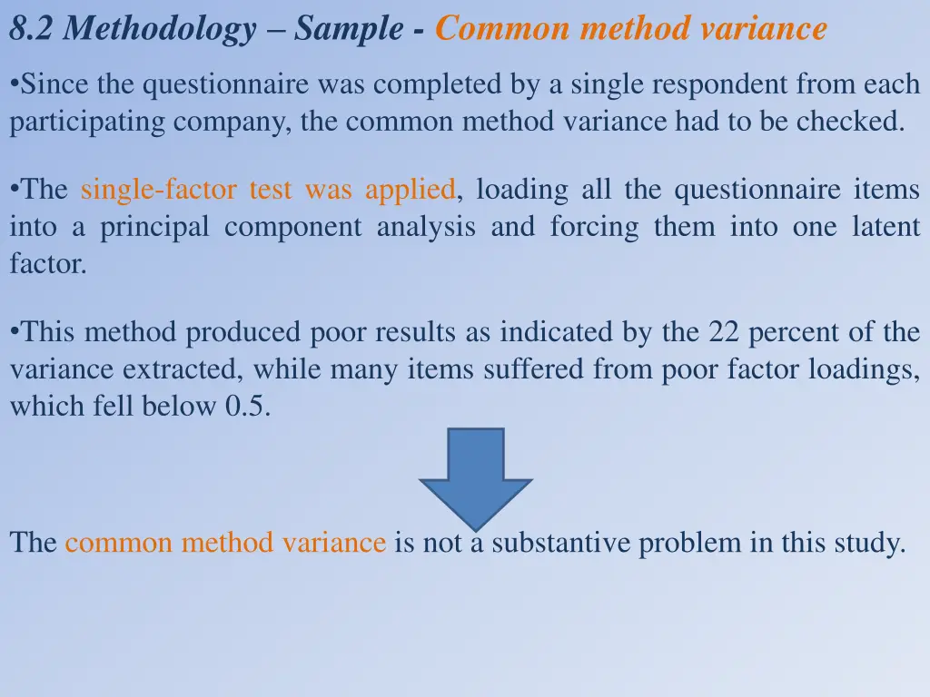 8 2 methodology sample common method variance