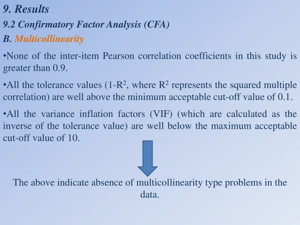 9 results 9 2 confirmatory factor analysis 1