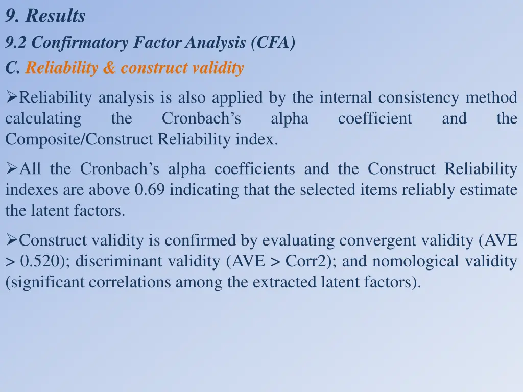 9 results 9 2 confirmatory factor analysis 2