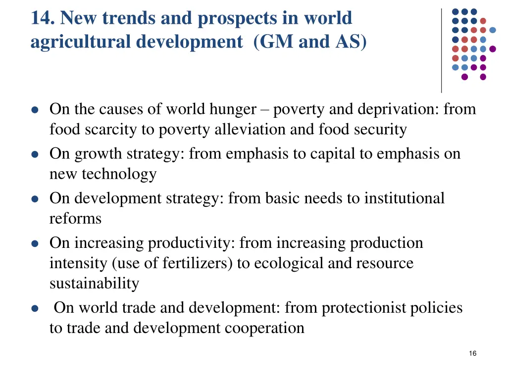 14 new trends and prospects in world agricultural