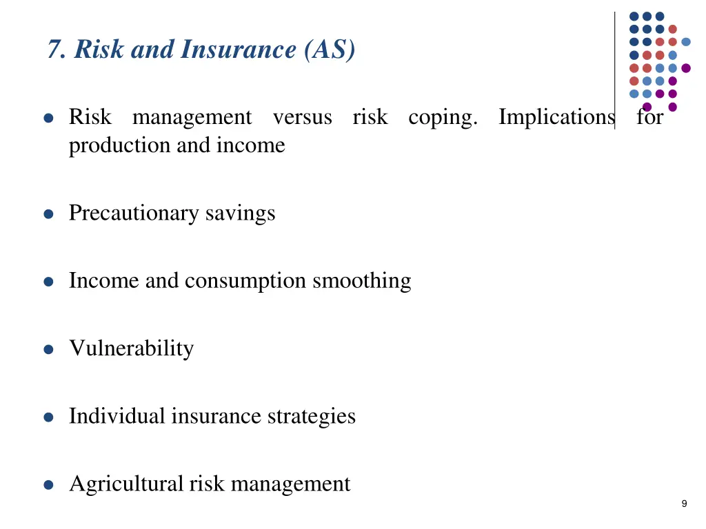 7 risk and insurance as