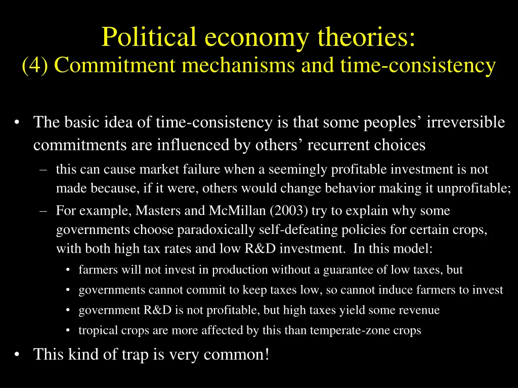 political economy theories 4 commitment