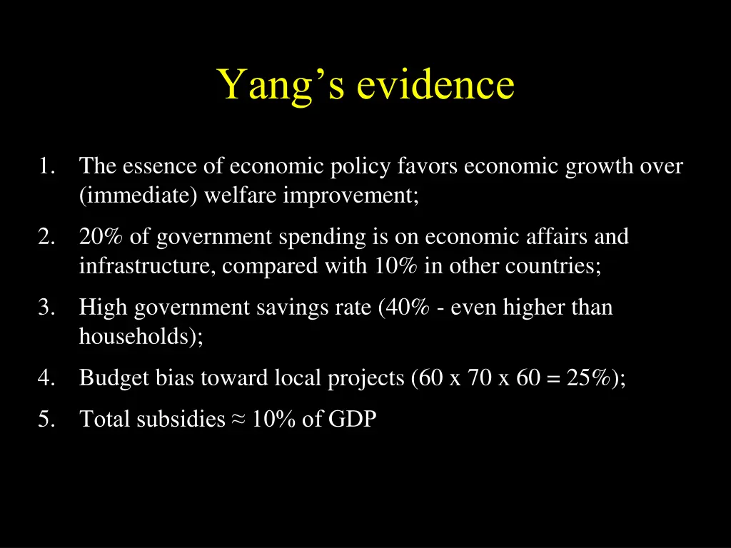 yang s evidence