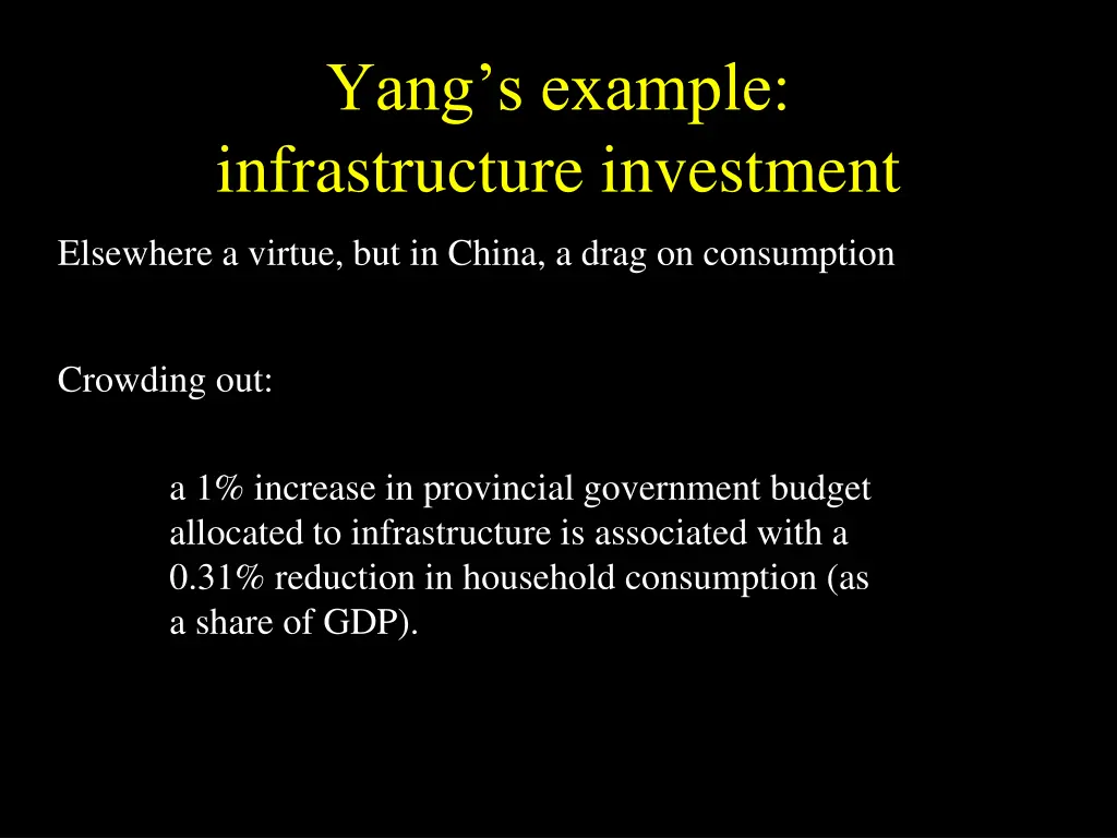 yang s example infrastructure investment