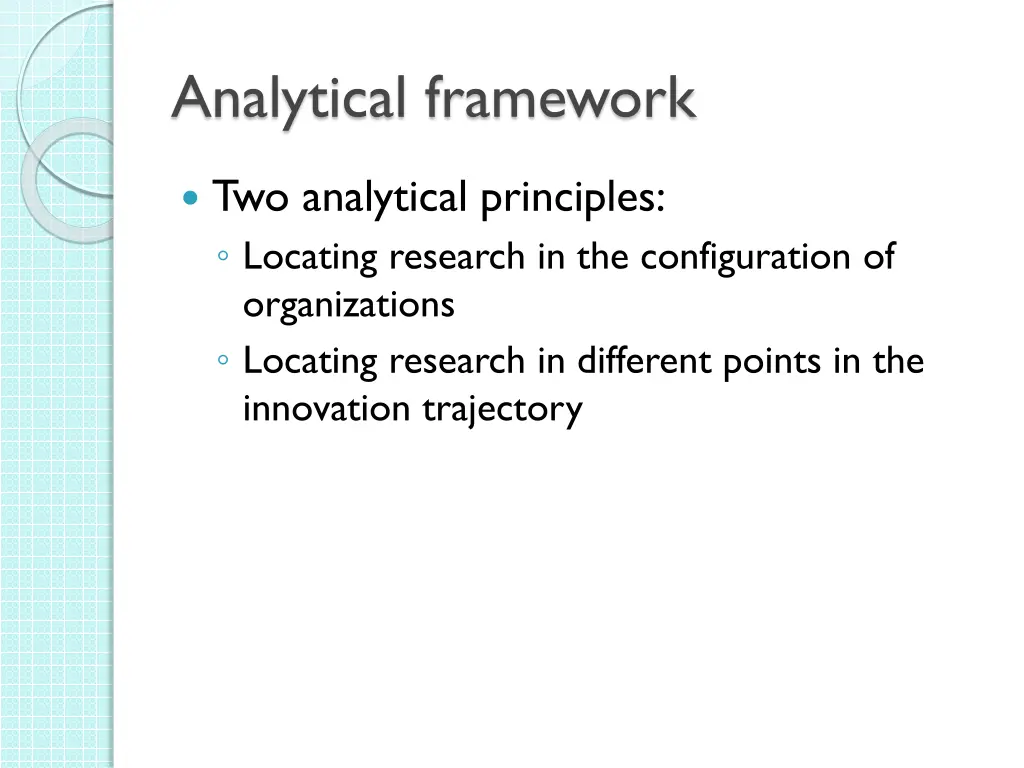 analytical framework