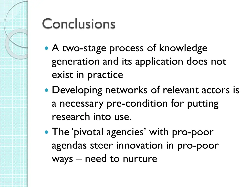 conclusions