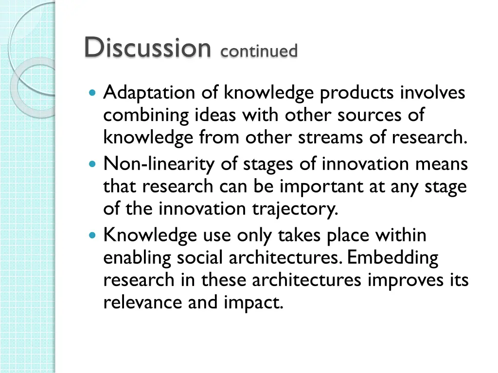 discussion continued