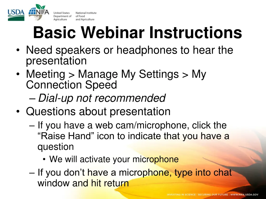 basic webinar instructions