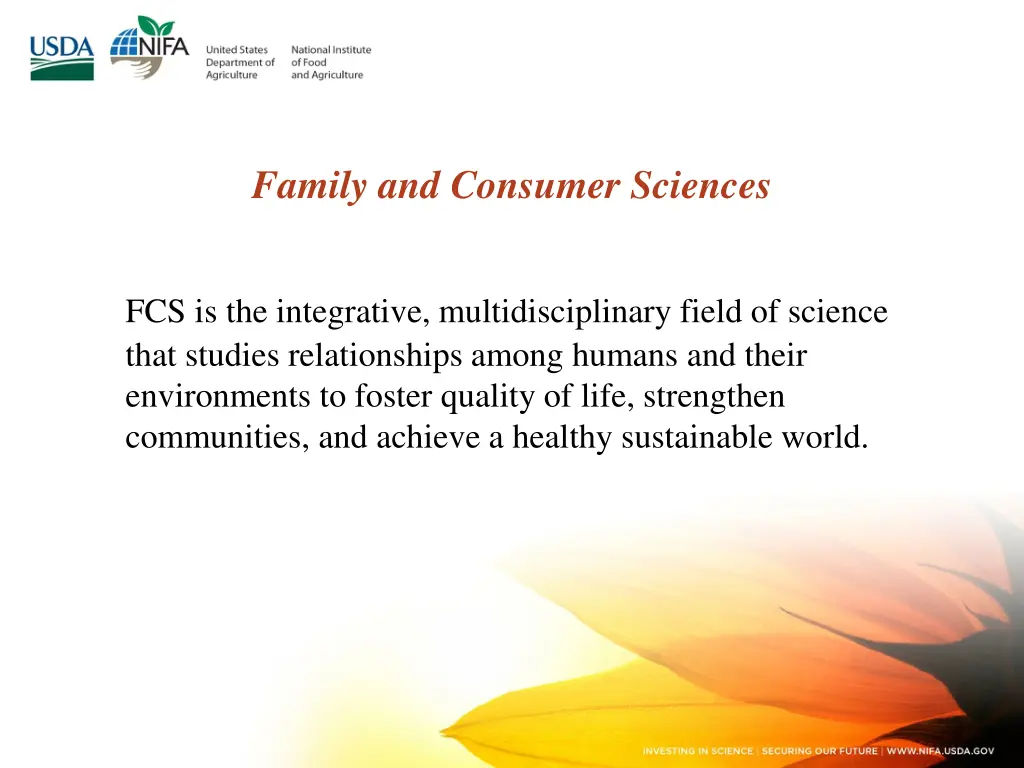 family and consumer sciences