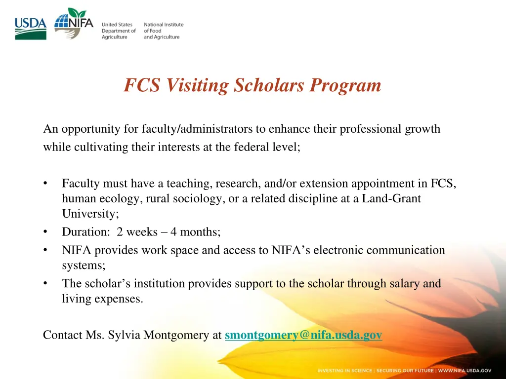 fcs visiting scholars program