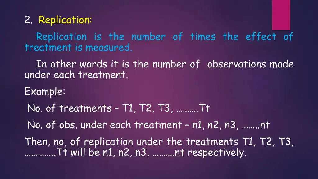2 replication replication is the number of times