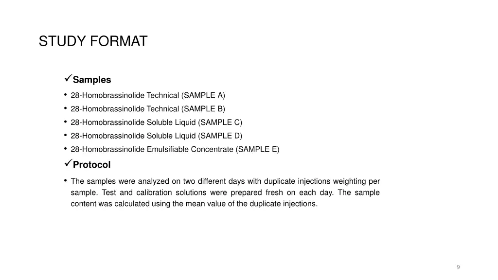 study format