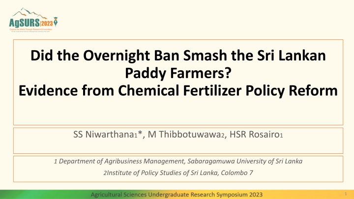 did the overnight ban smash the sri lankan paddy