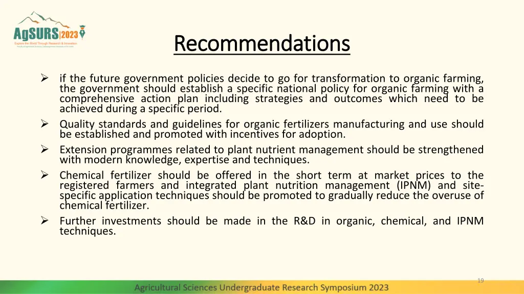 recommendations recommendations