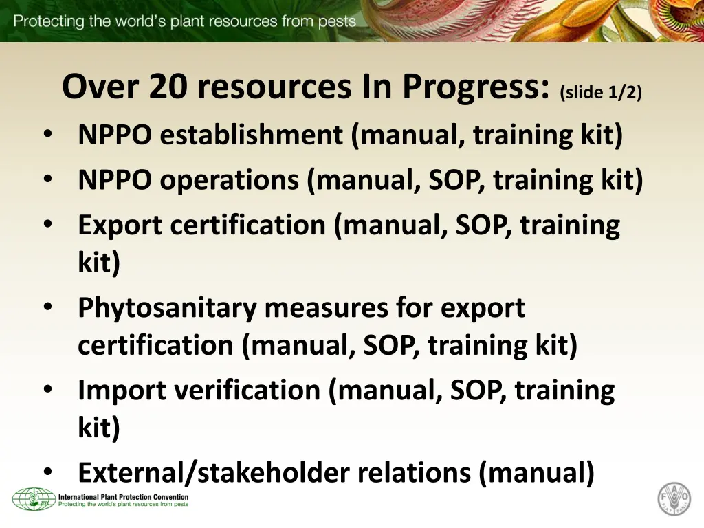 over 20 resources in progress slide 1 2 nppo