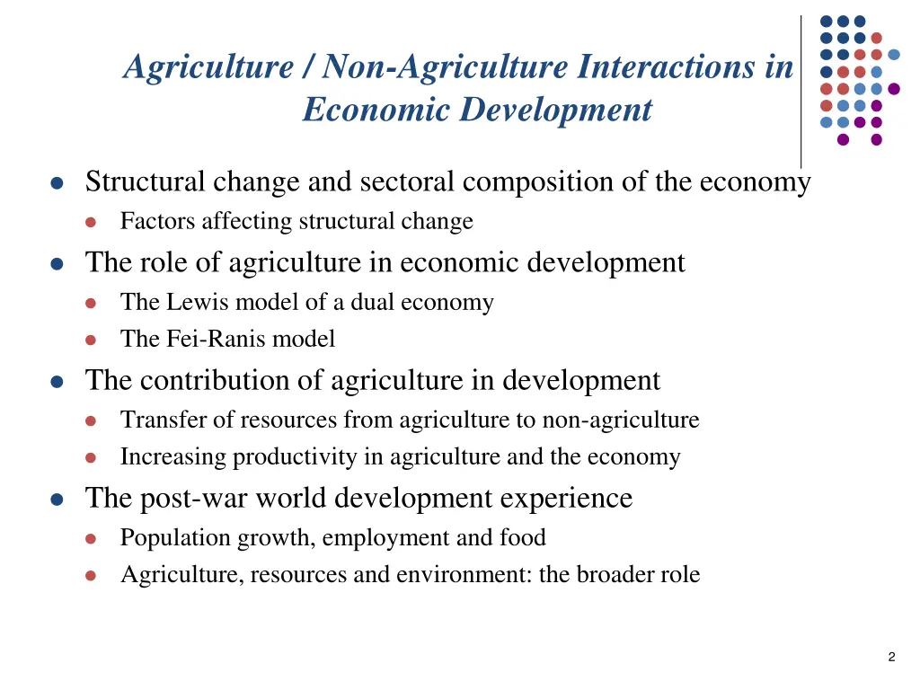 agriculture non agriculture interactions