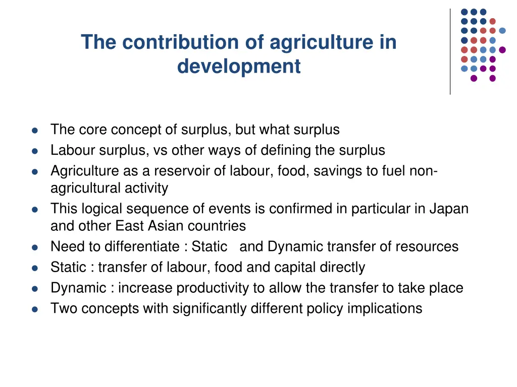 the contribution of agriculture in development