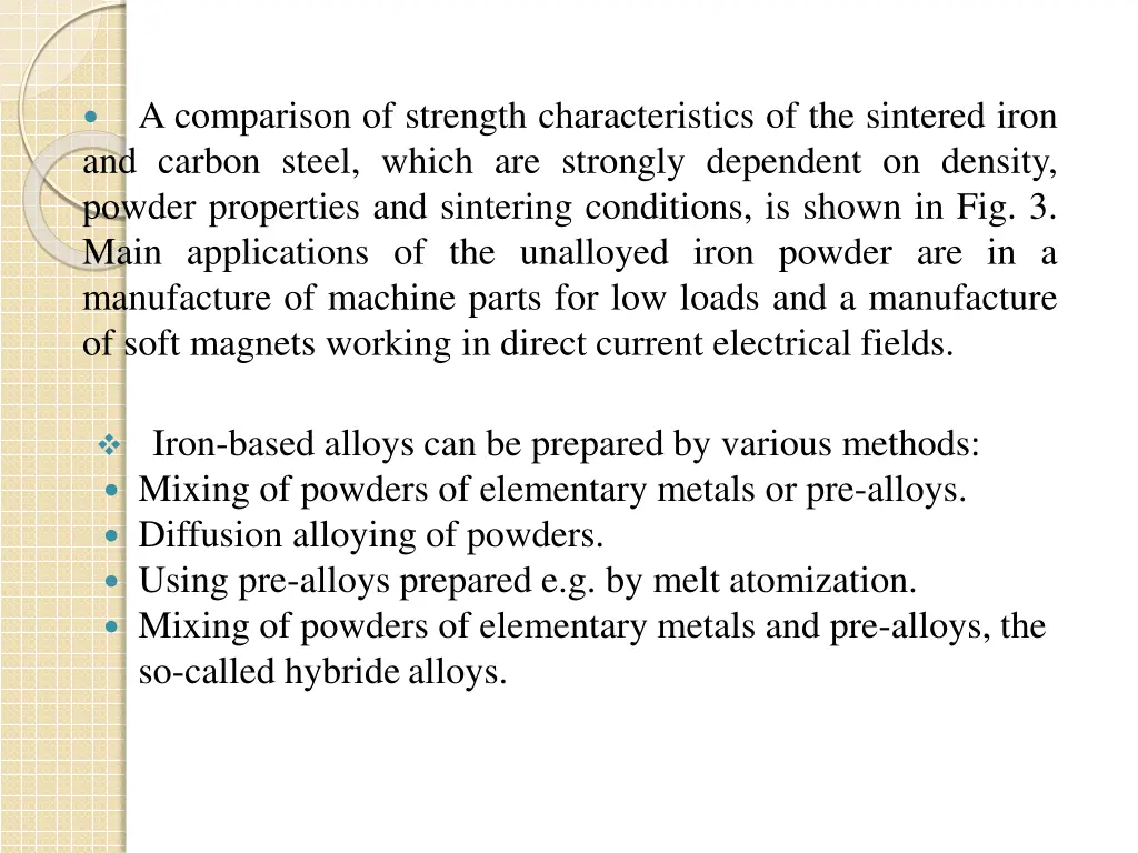 a comparison of strength characteristics