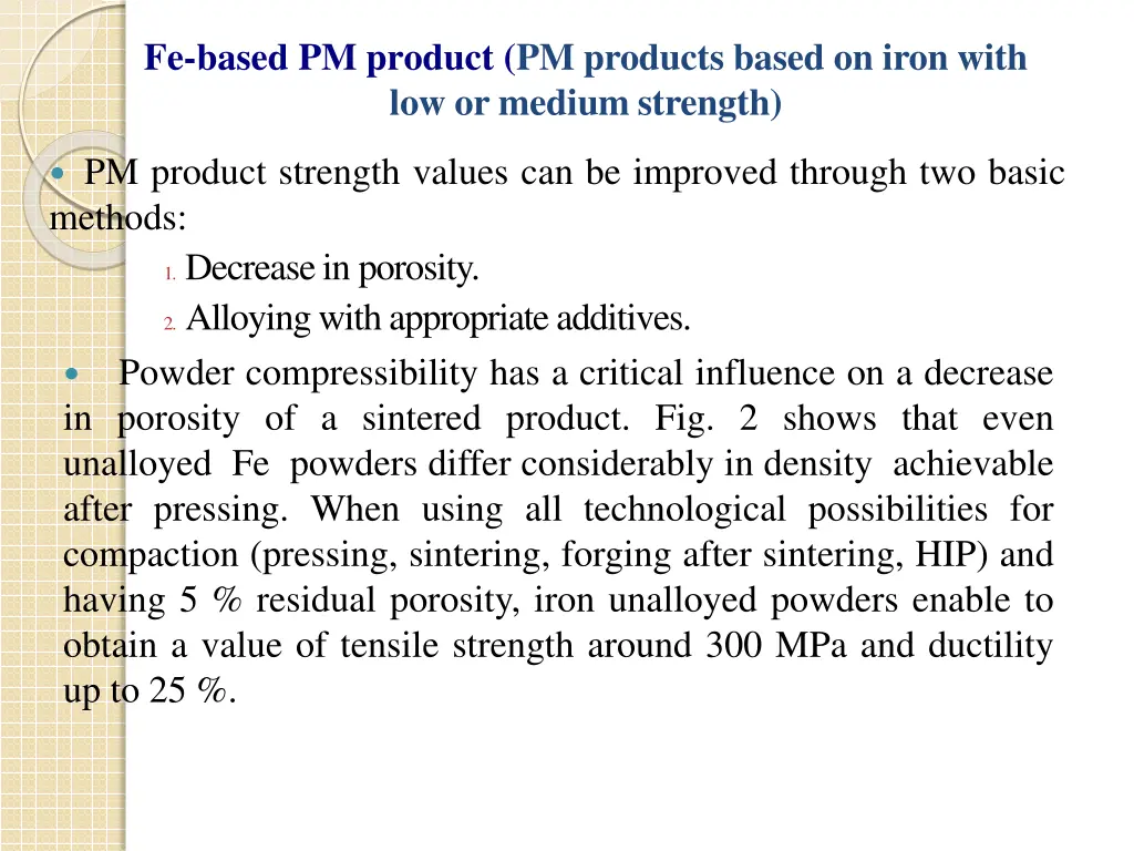 fe based pm product pm products based on iron