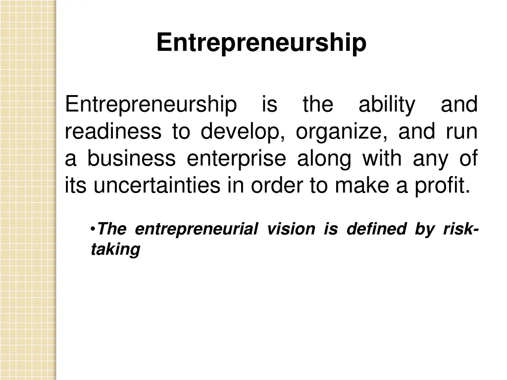 entrepreneurship