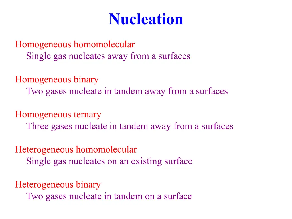 nucleation