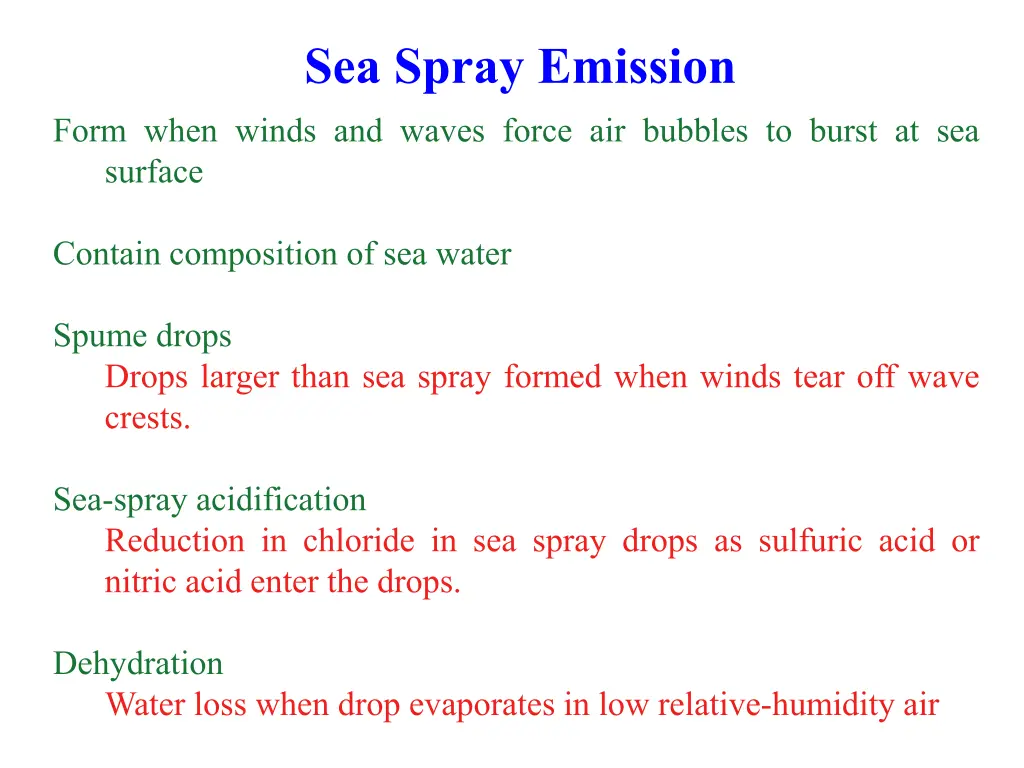 sea spray emission