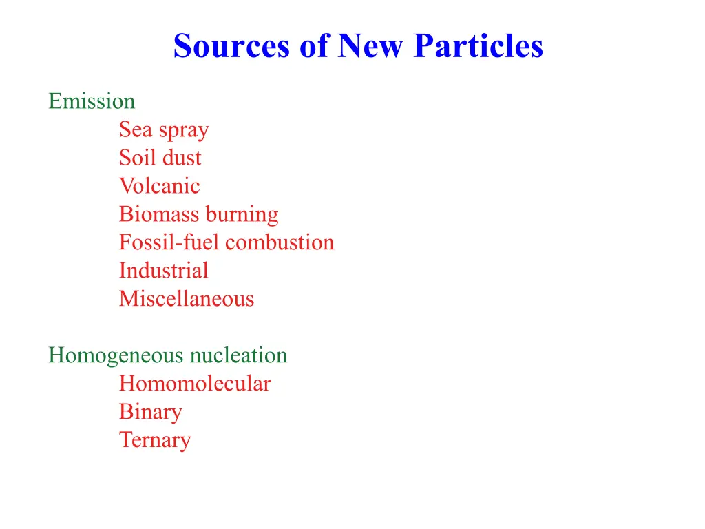 sources of new particles