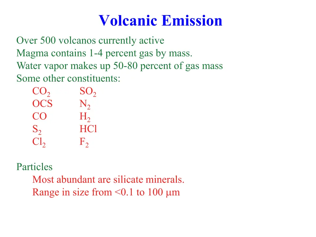 volcanic emission