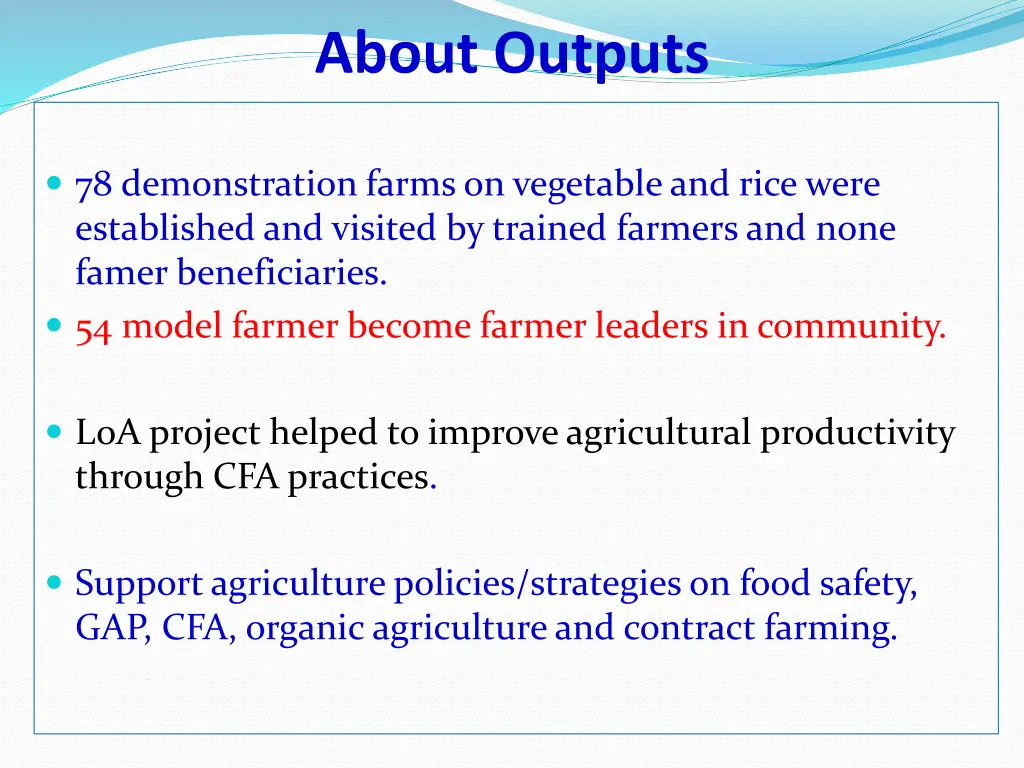 about outputs 1