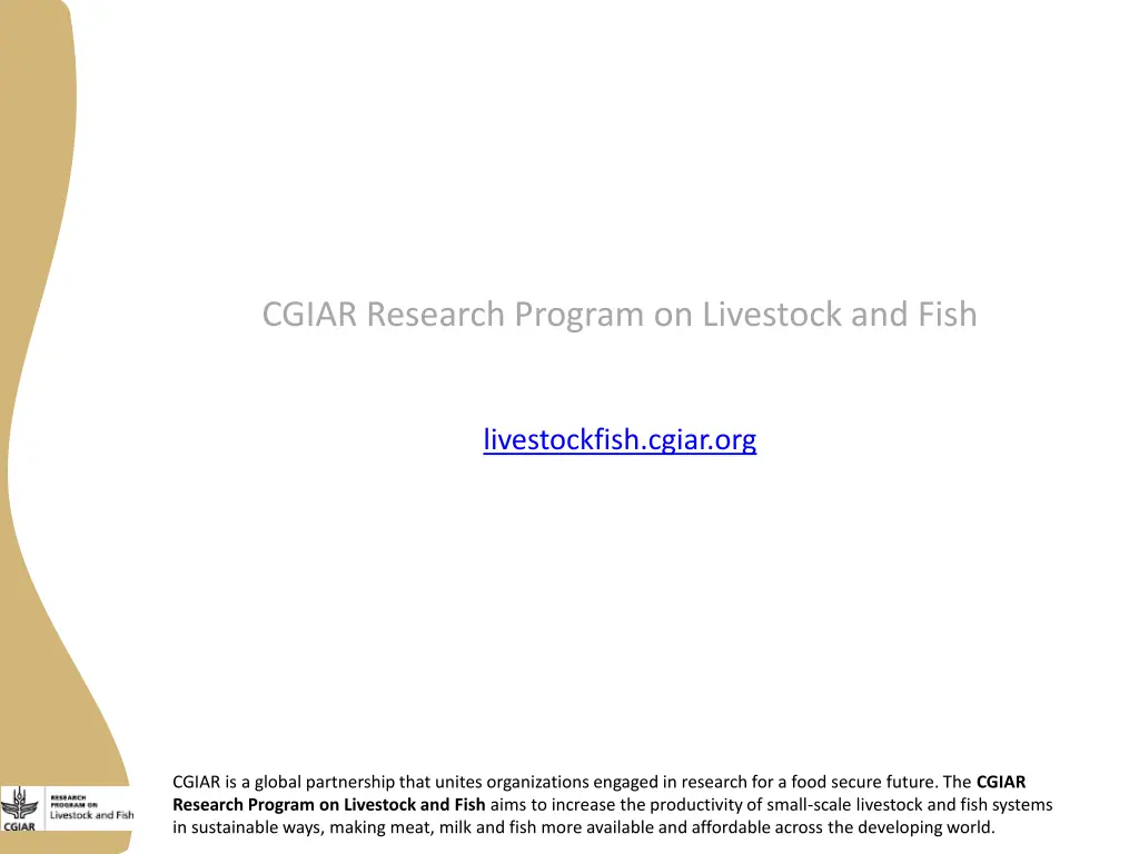 cgiar research program on livestock and fish 1