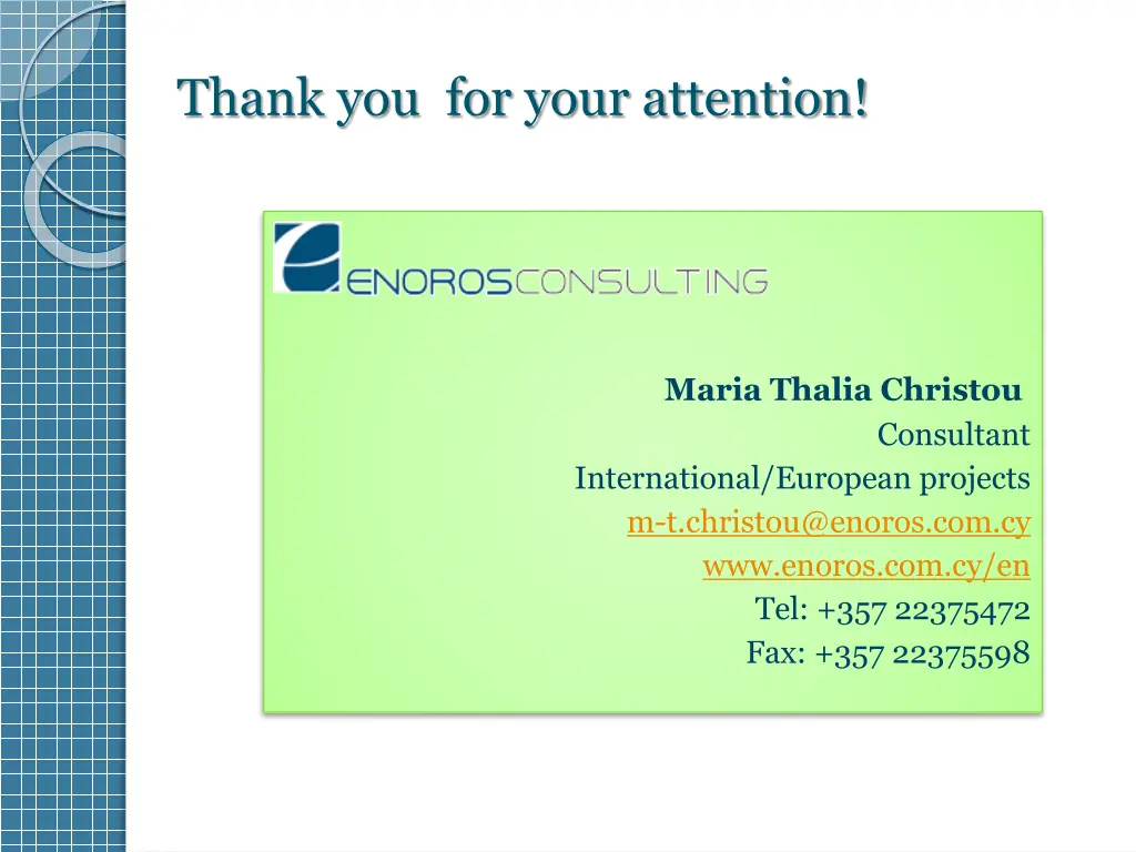 thank you for your attention