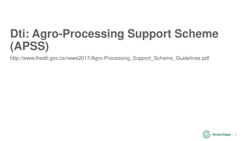 dti agro processing support scheme apss http